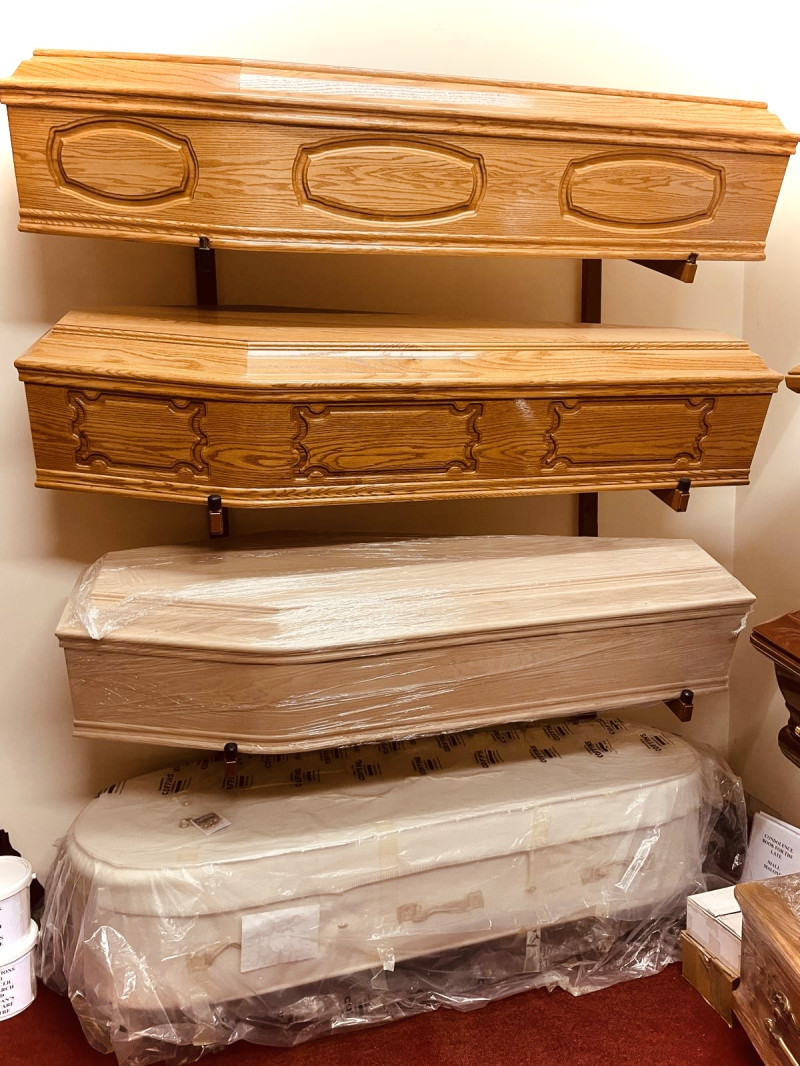 Caskets available from Flood Funeral Directors, Gorey, Co. Wexford, Ireland